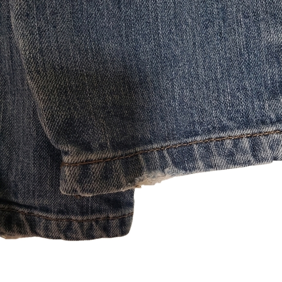 Zara Jeans Slight Distress Zipper Hem Size 6 - Picture 4 of 8